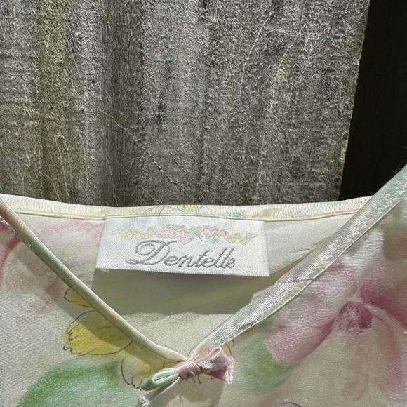 Vintage Dentelle Floral Slip Dress Sz S - Picture 3 of 6